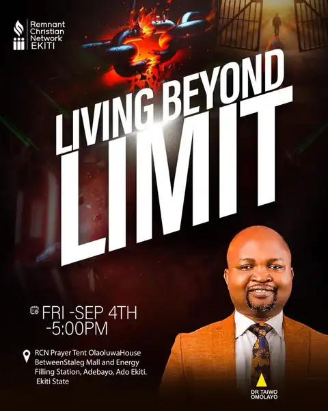 Flyer: Living Beyond Limit, Friday 4 September, 5 PM