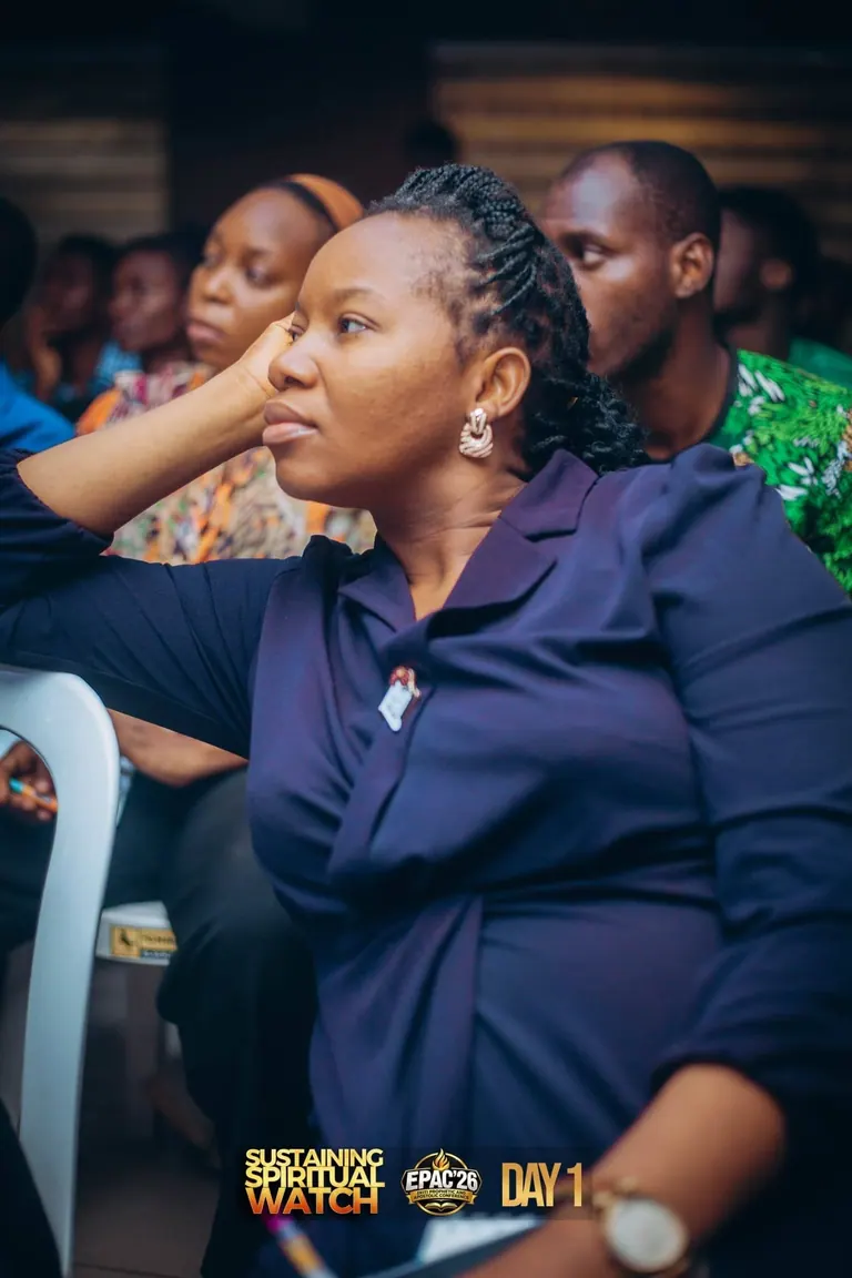A woman listening during EPAC'26
